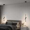 Black Modern Spiral LED Wall Lamp with Three Step Dimming for Living Room