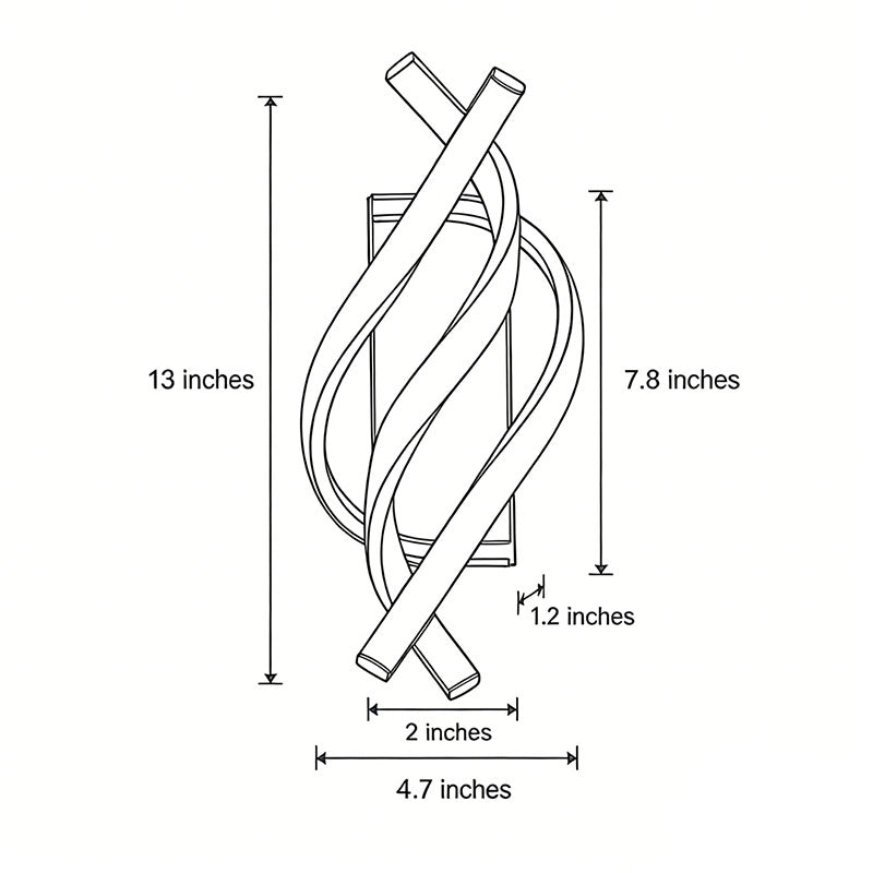 Modern Minimalist Black Metal Spiral LED Wall Sconce for Hallway Decor