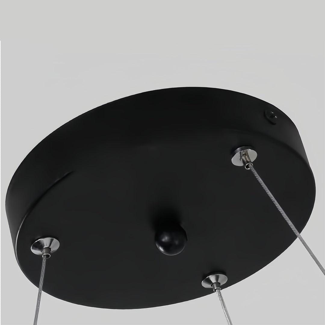 Modern Black Multi-Diamond LED Chandelier Light for Living Room Dining