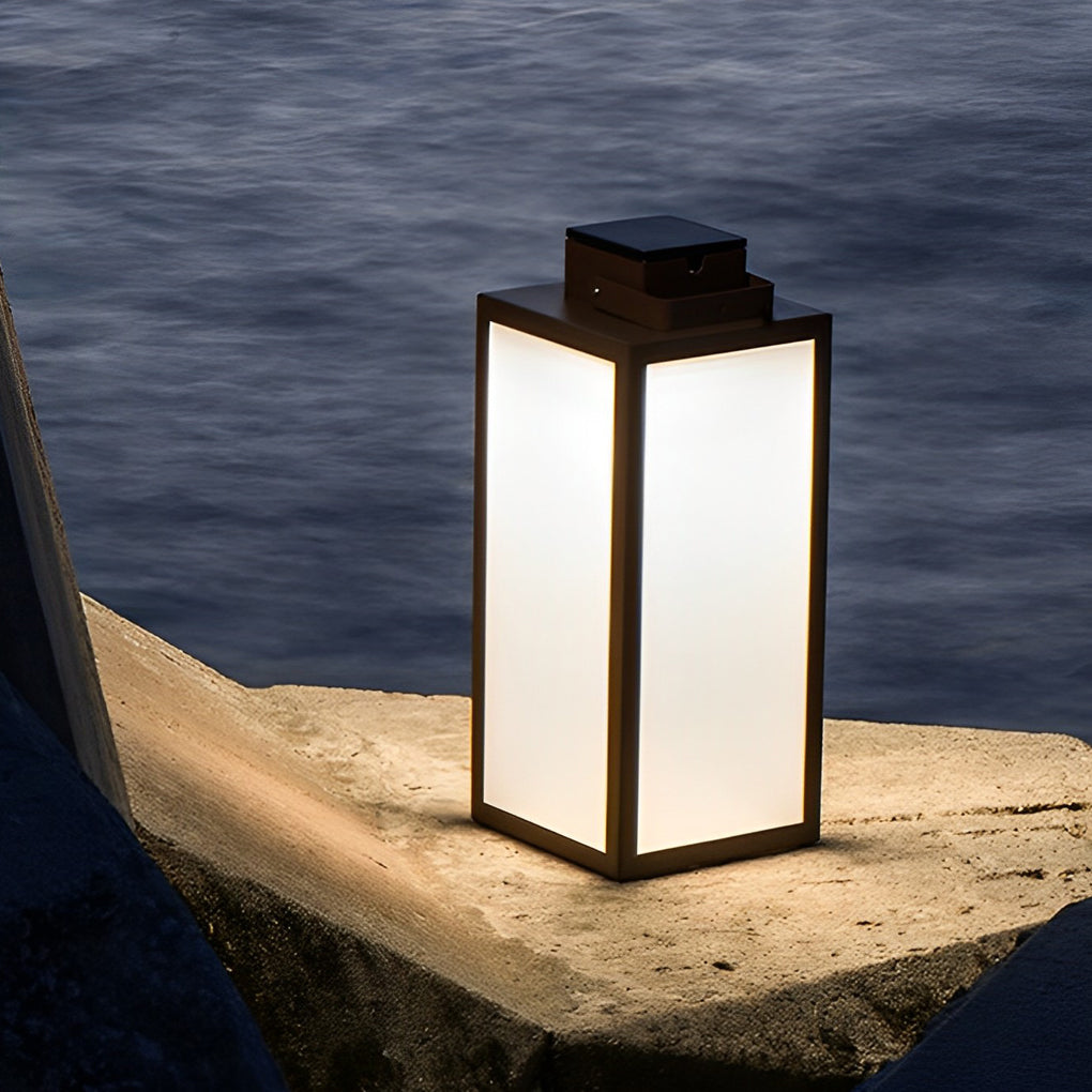 Stylish Waterproof Square Handheld LED Lantern for Outdoor Lawn Use