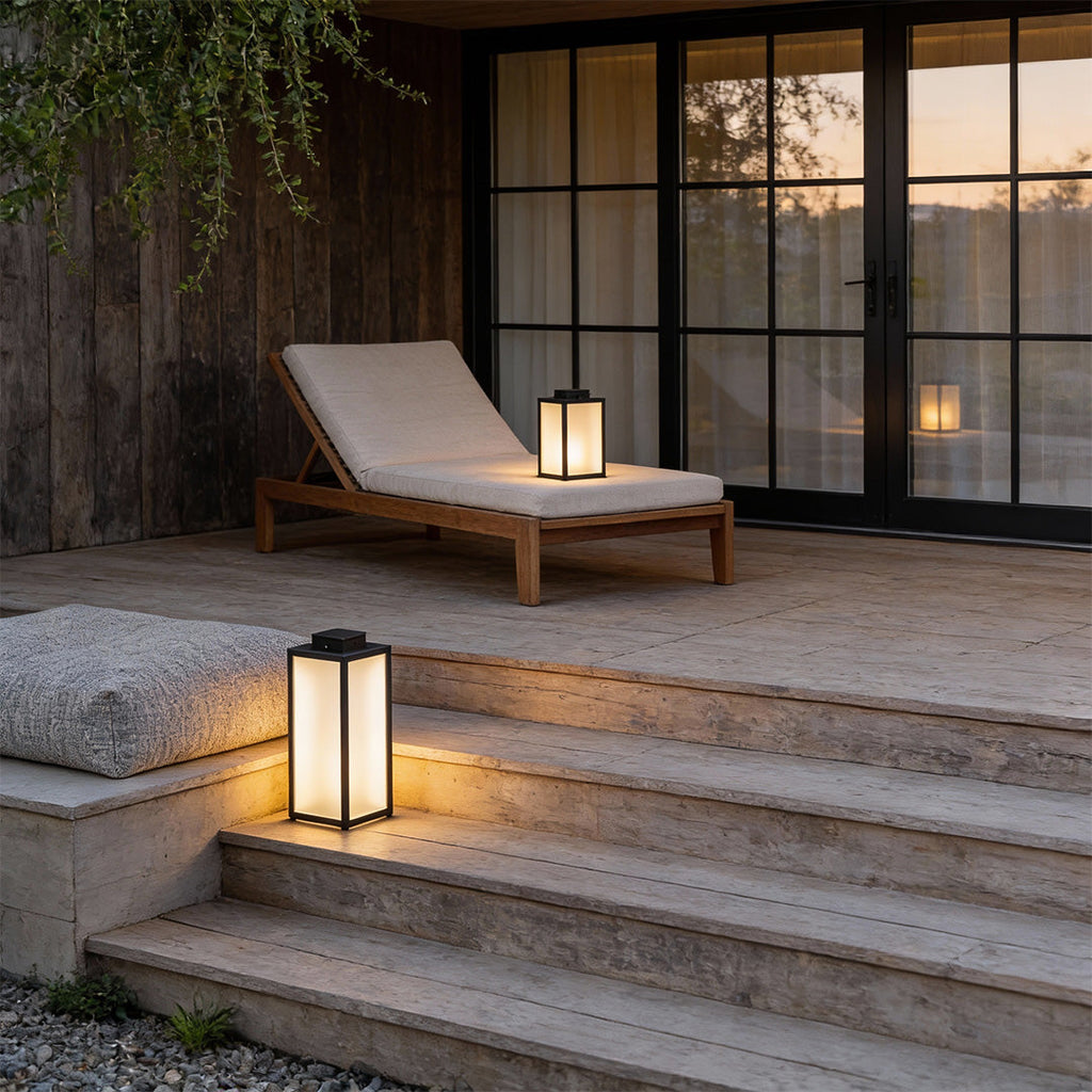 Stylish Waterproof Square Handheld LED Lantern for Outdoor Lawn Use