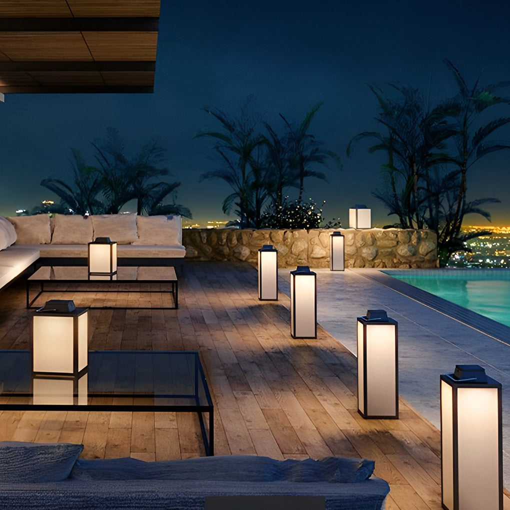 Stylish Waterproof Square Handheld LED Lantern for Outdoor Lawn Use