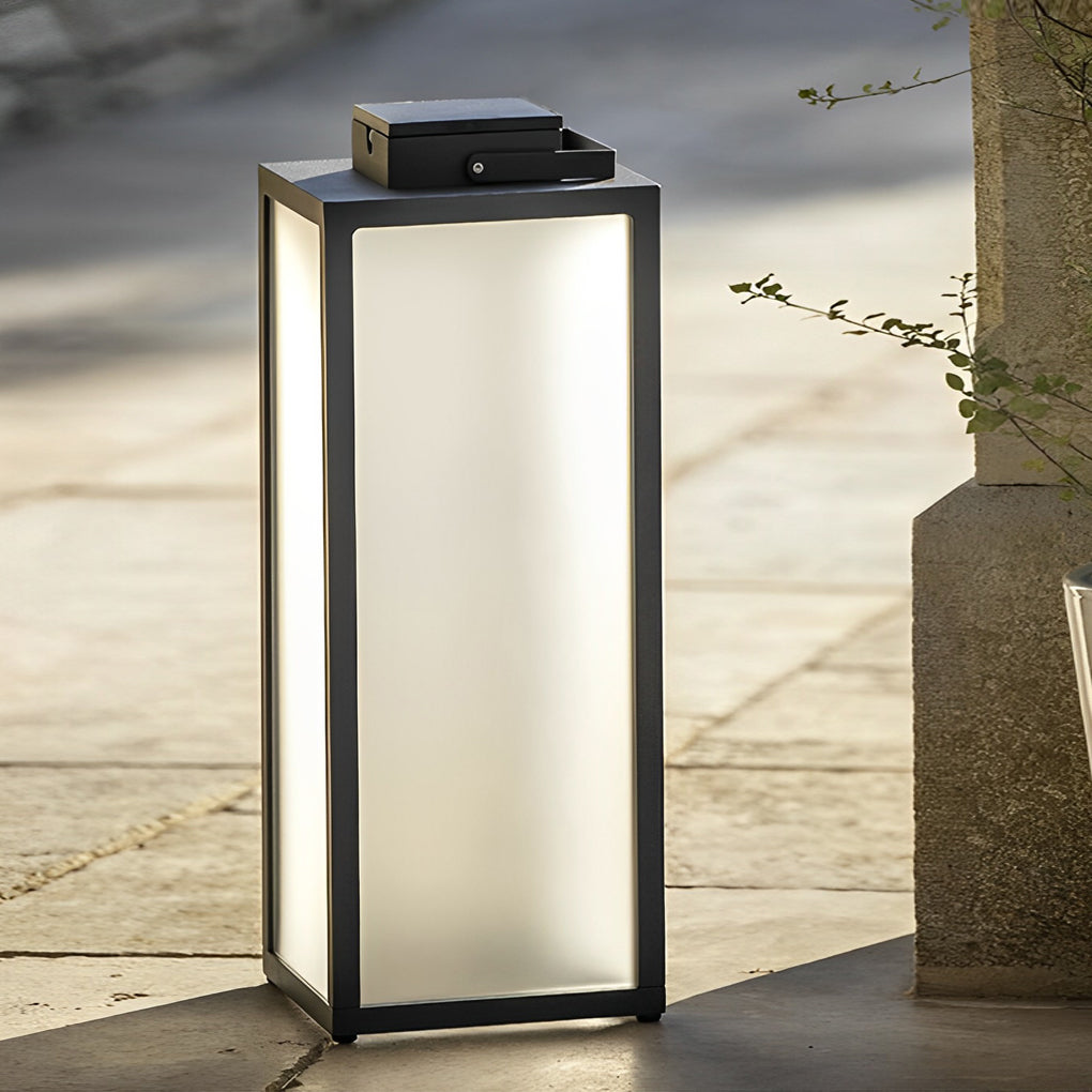 Stylish Waterproof Square Handheld LED Lantern for Outdoor Lawn Use