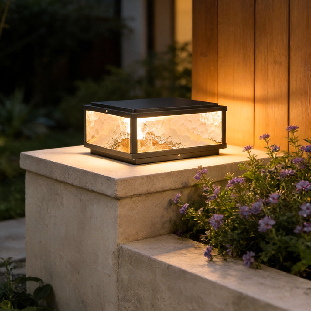 Modern Square LED Waterproof Outdoor Pillar Light for Patios & Gardens
