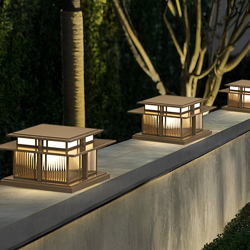 Waterproof Modern LED Porch Pillar Lights - Outdoor Decorative Fixtures