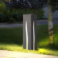 Sleek Black Rectangular LED Garden Pathway Lights for Outdoor Spaces