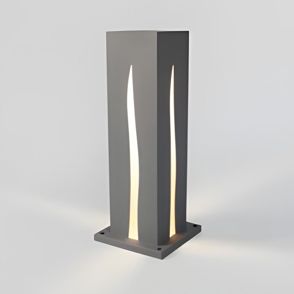 Sleek Black Rectangular LED Garden Pathway Lights for Outdoor Spaces