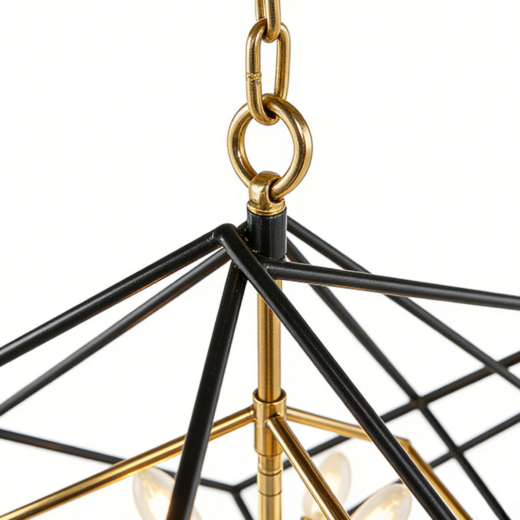 Industrial Dual-Color Square Iron Pendant Light for Kitchen and Dining Room