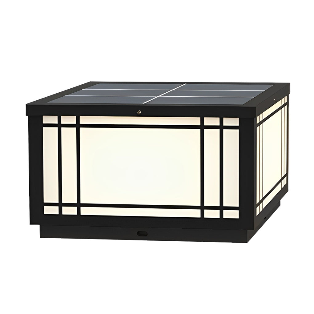 Vintage Square Waterproof LED Pillar Light Fixture for Outdoor Spaces