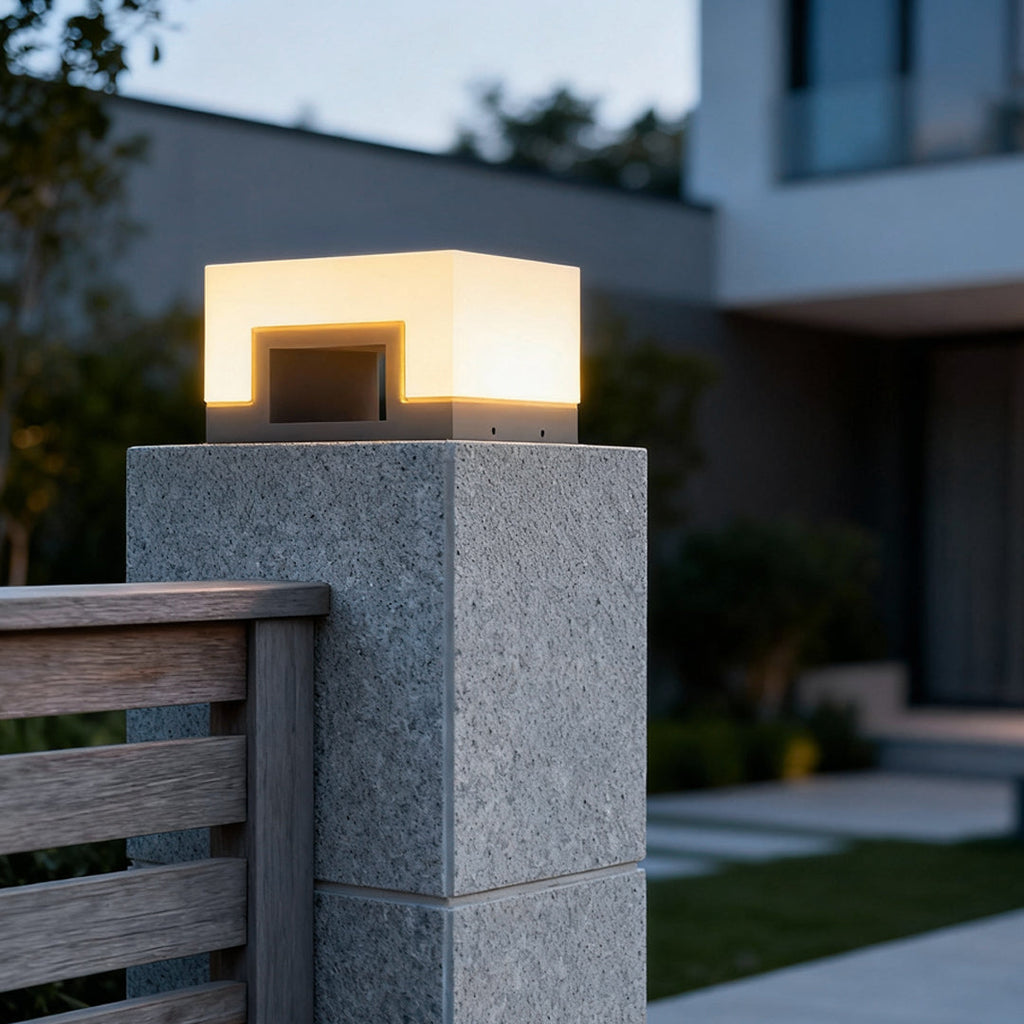 Square Minimalist Waterproof LED Landscape Lights for Front Lawn Decoration