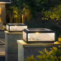 Modern Square LED Waterproof Outdoor Pillar Light for Patios & Gardens