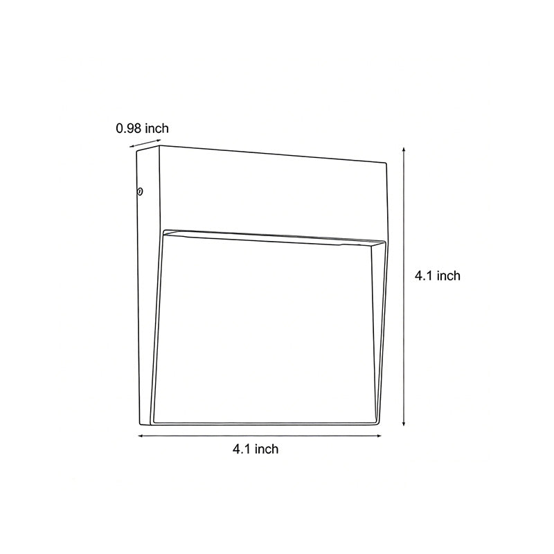 Minimalist Waterproof Square Outdoor Stair LED Lights – Durable White Design