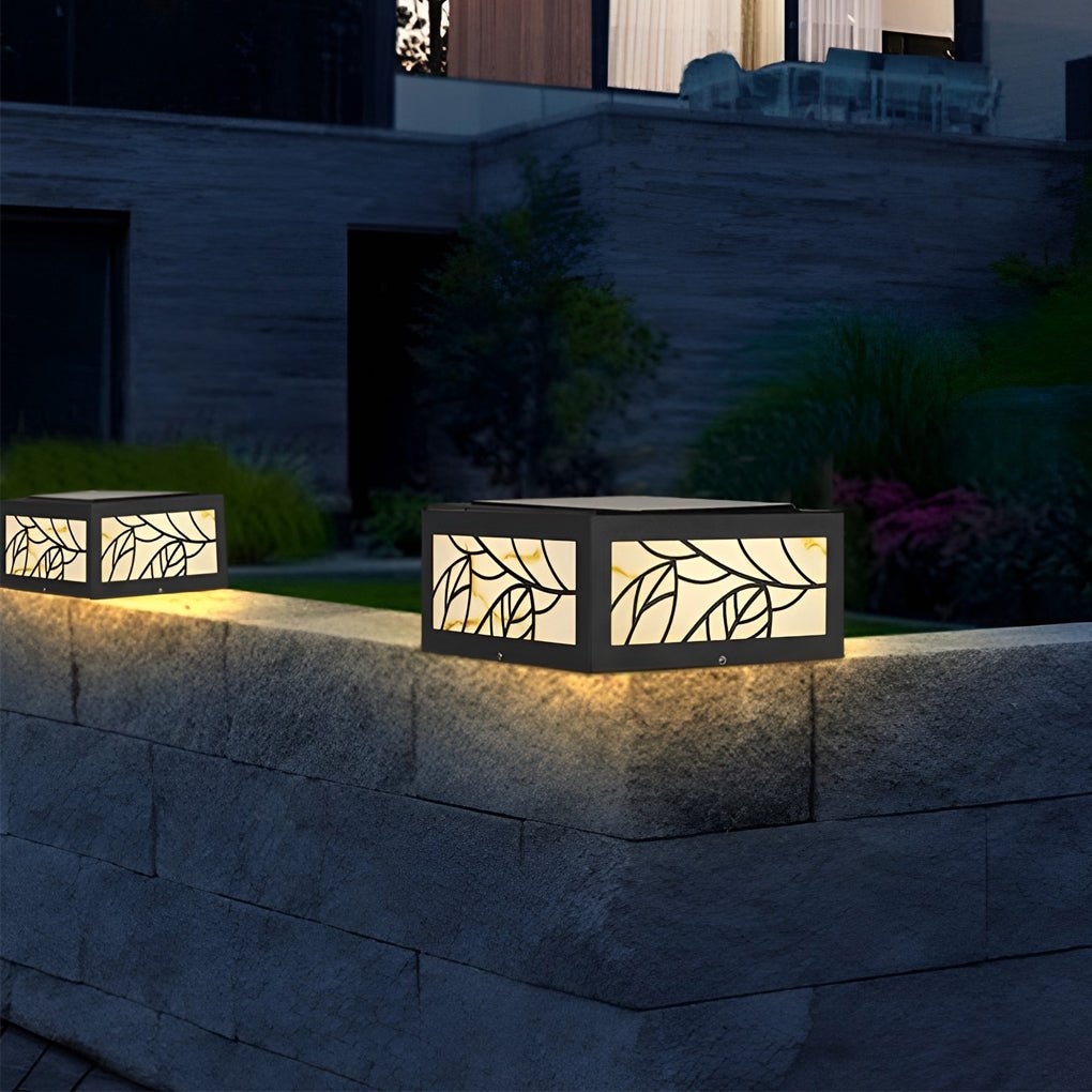 Sleek Black Square LED Pillar Lights for Modern Outdoor Garden Design