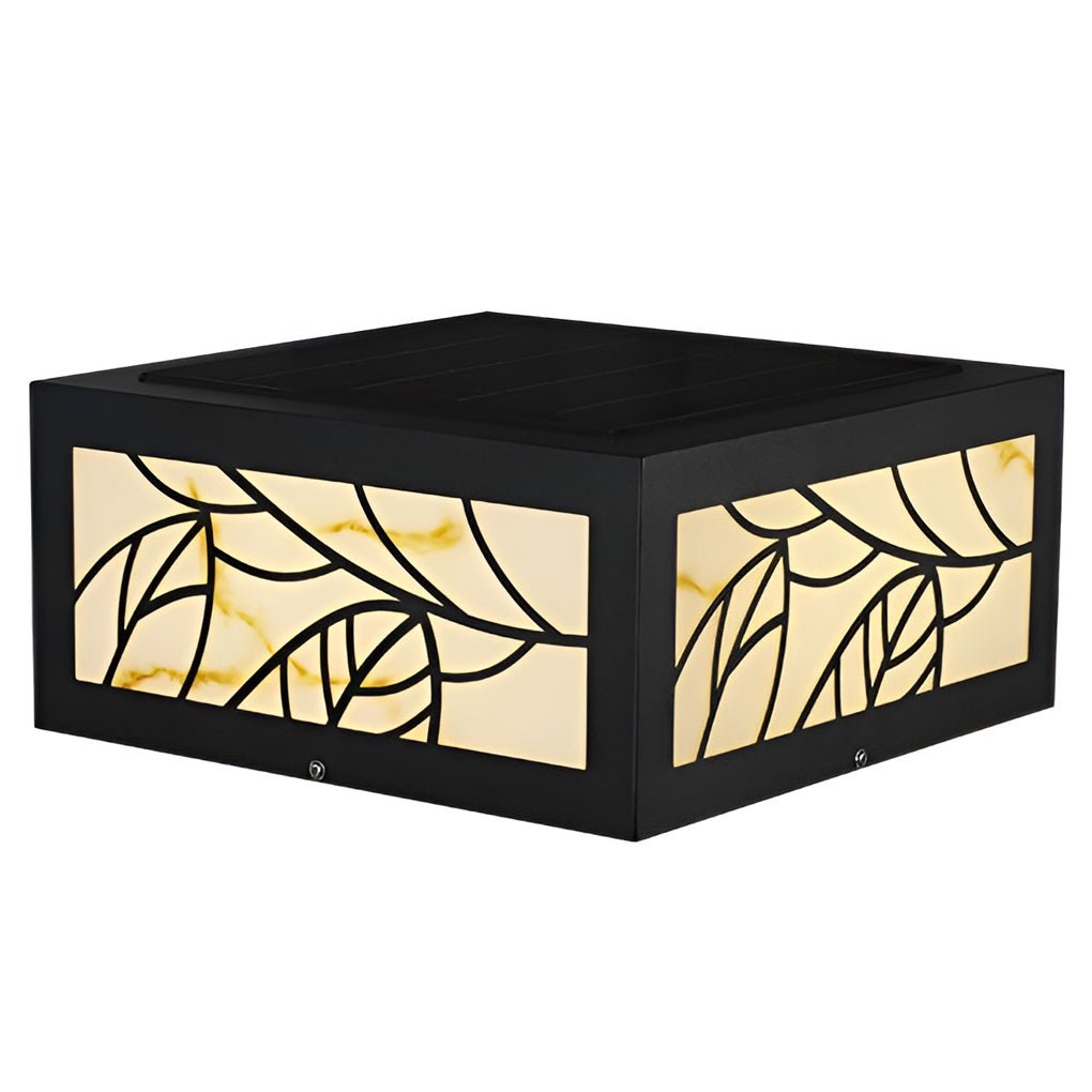 Sleek Black Square LED Pillar Lights for Modern Outdoor Garden Design