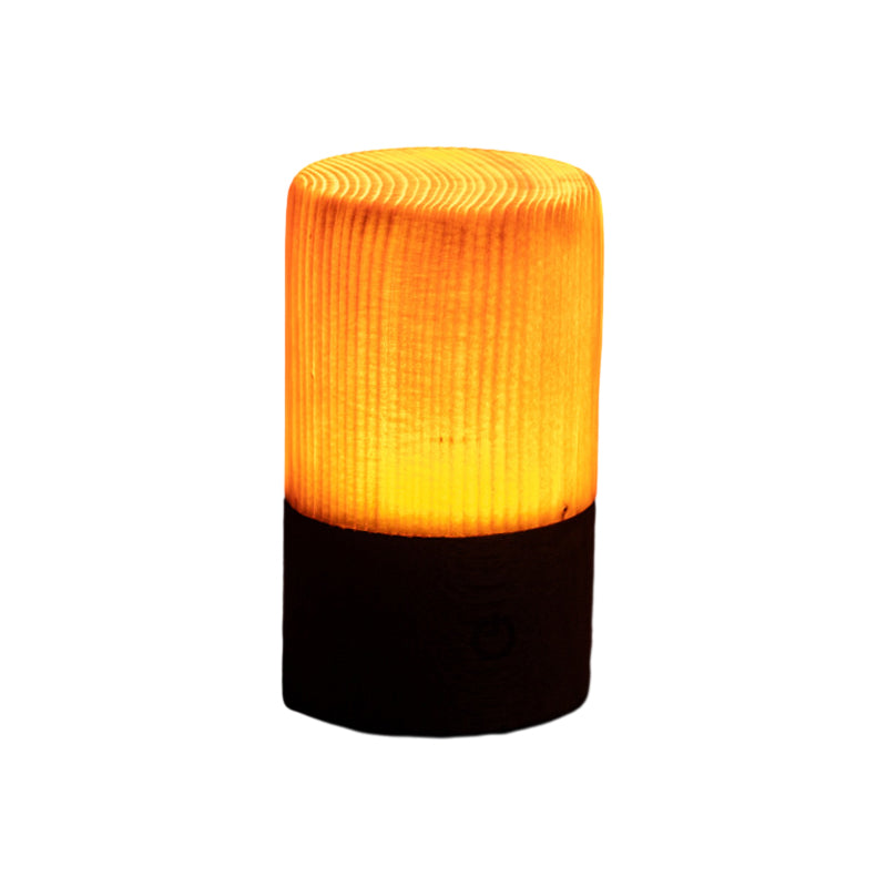 Modern Wood Grain Cube LED Table Lamp for Living Room Decor