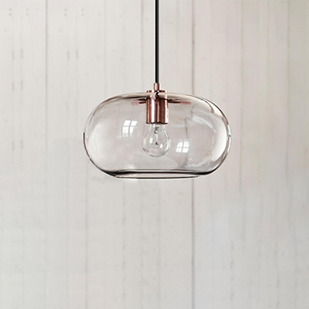 Nordic Style Electroplated Glass LED Pendant Light for Modern Spaces