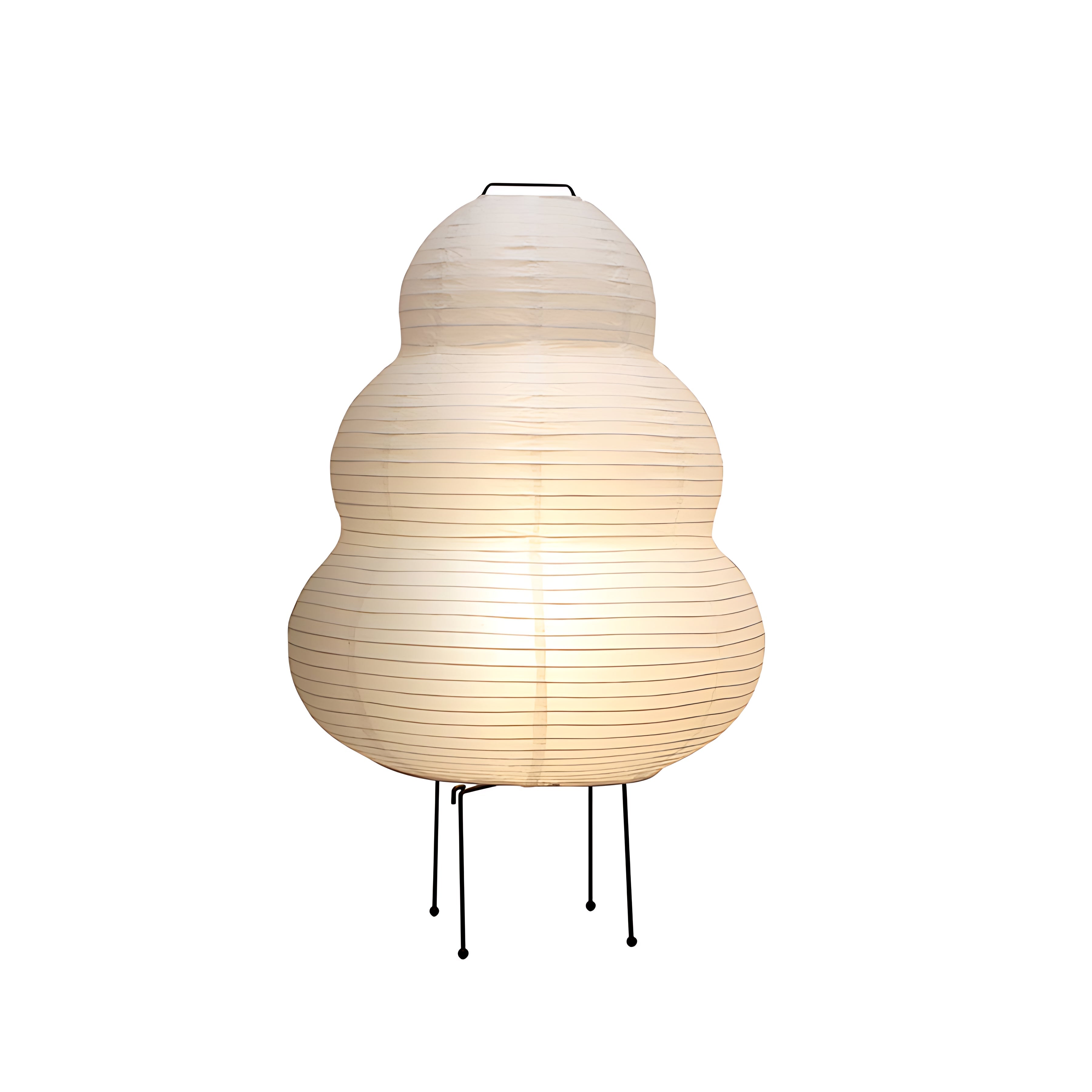 Minimalist White Rice Paper Table Lamp in Wabi-Sabi Style for Living Room