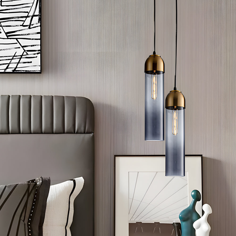 Elegant Nordic Glass Tube Pendant Light for Modern Dining and Living Room