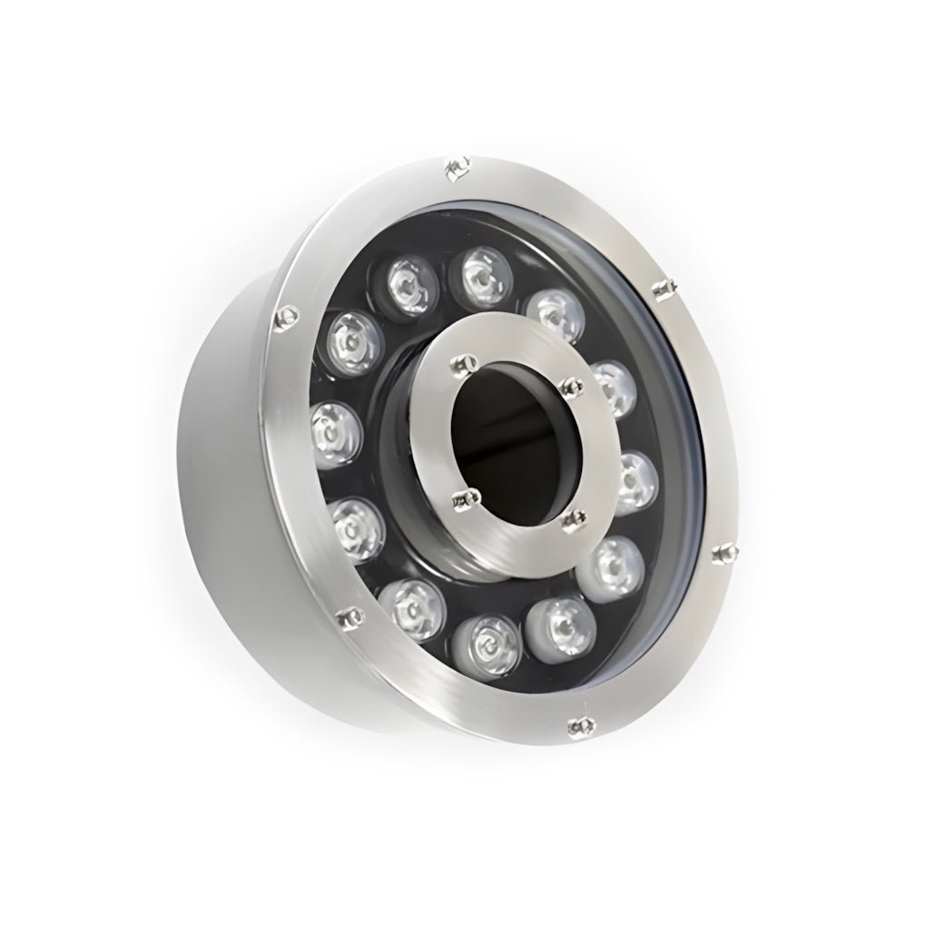Modern Stainless Steel LED Water Fountain Light for Outdoor Decor