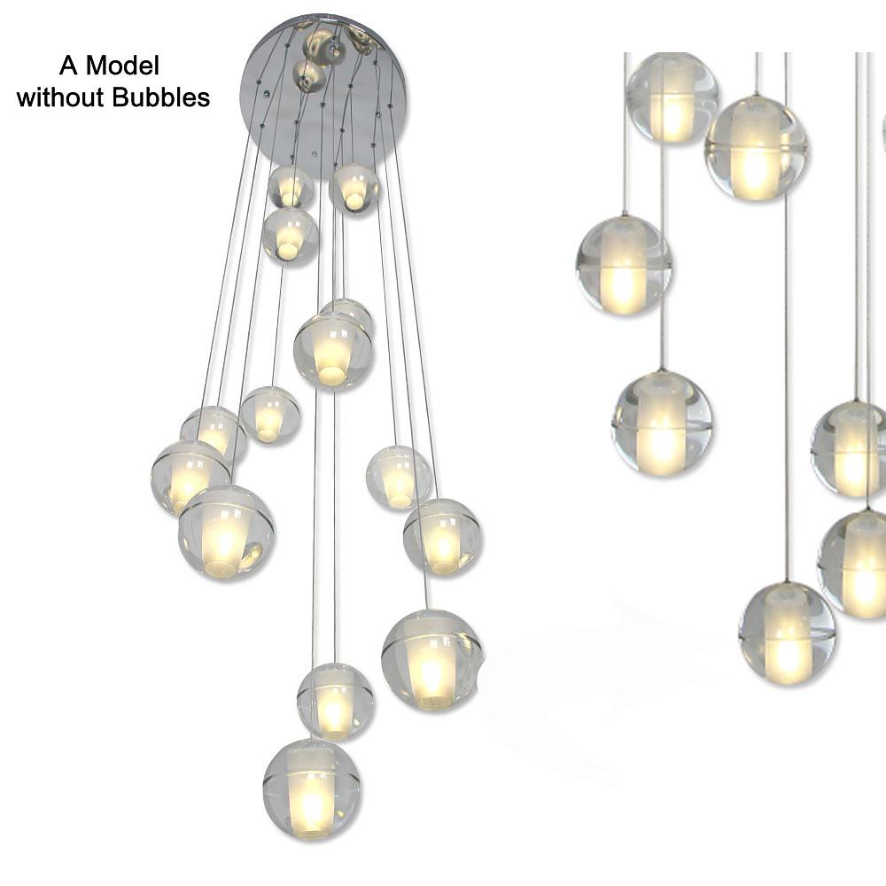 Modern Crystal Round Ball Chandelier Pendant Light for Staircase Decor