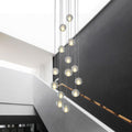 Modern Crystal Round Ball Pendant Chandelier for Staircase & Entryway
