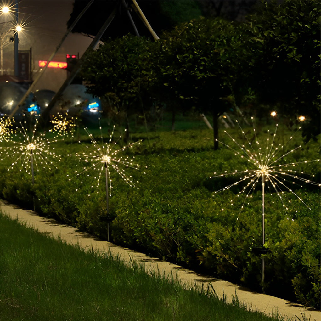 Colorful Solar LED Waterproof Starburst Landscape Lights for Outdoor Garden