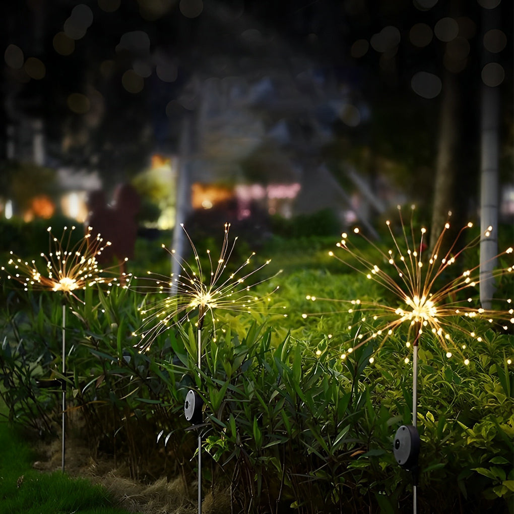 Colorful Solar LED Waterproof Starburst Landscape Lights for Outdoor Garden