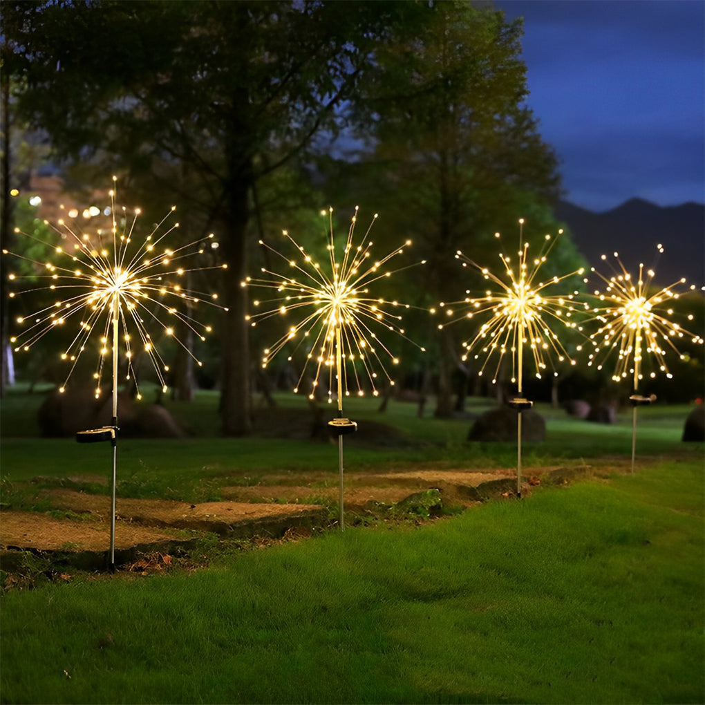 Colorful Solar LED Waterproof Starburst Landscape Lights for Outdoor Garden