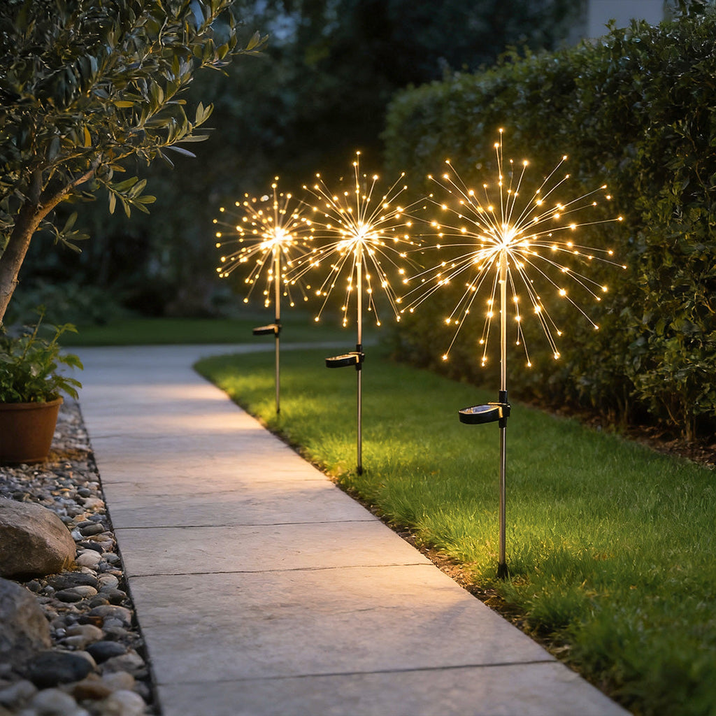 Colorful Solar LED Waterproof Starburst Landscape Lights for Outdoor Garden