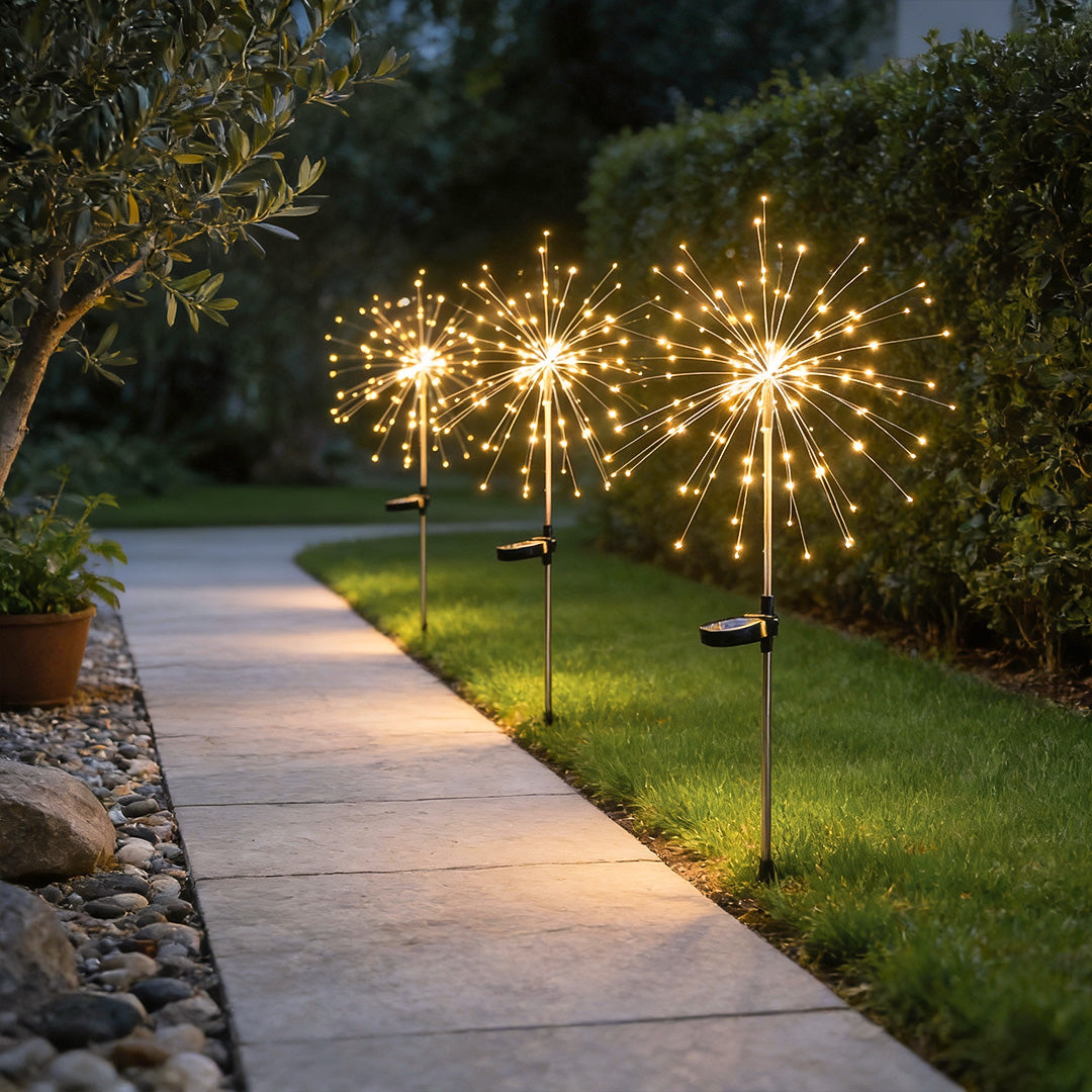 Colorful Solar LED Waterproof Starburst Landscape Lights for Outdoor Garden