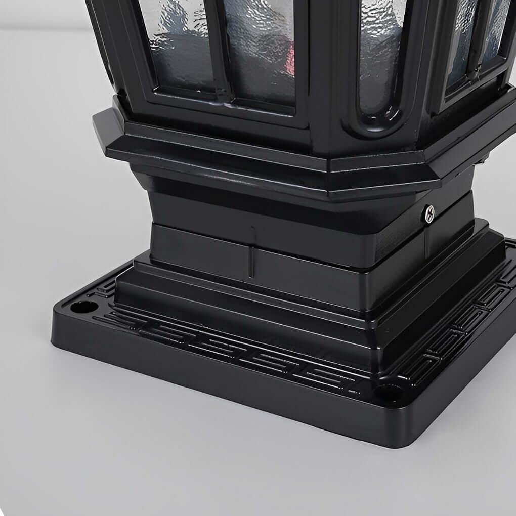 Vintage Stone LED Pillar Light Fixture for Outdoor Pavilion Spaces
