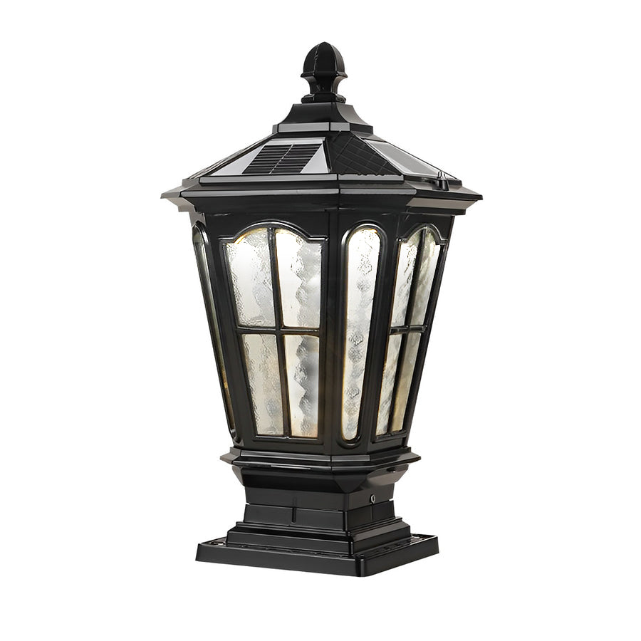 Vintage Stone LED Pillar Light Fixture for Outdoor Pavilion Spaces