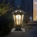 Vintage Stone LED Pillar Light Fixture for Outdoor Pavilion Spaces