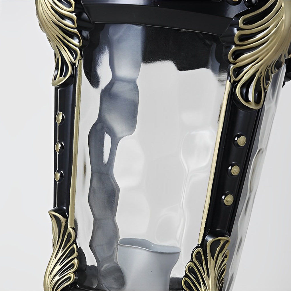 Vintage Stone-Style Aluminum Solar Post Cap Lamp for Outdoor Lighting