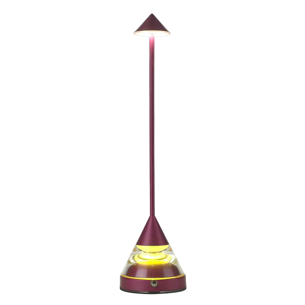 Contemporary Black Aluminum Pointed Table Lamp for Bedroom or Office