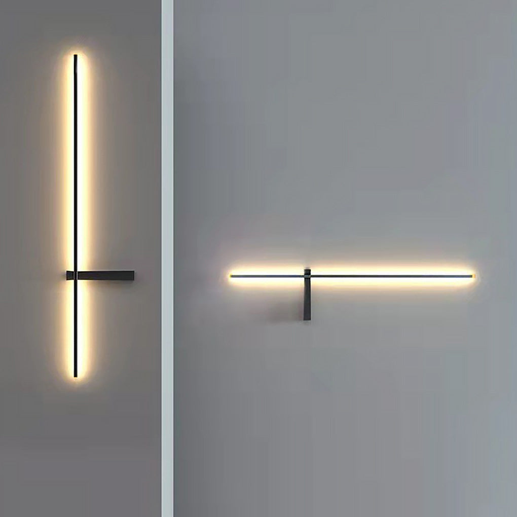 Black Waterproof Linear LED Wall Light Fixture for Modern Decor
