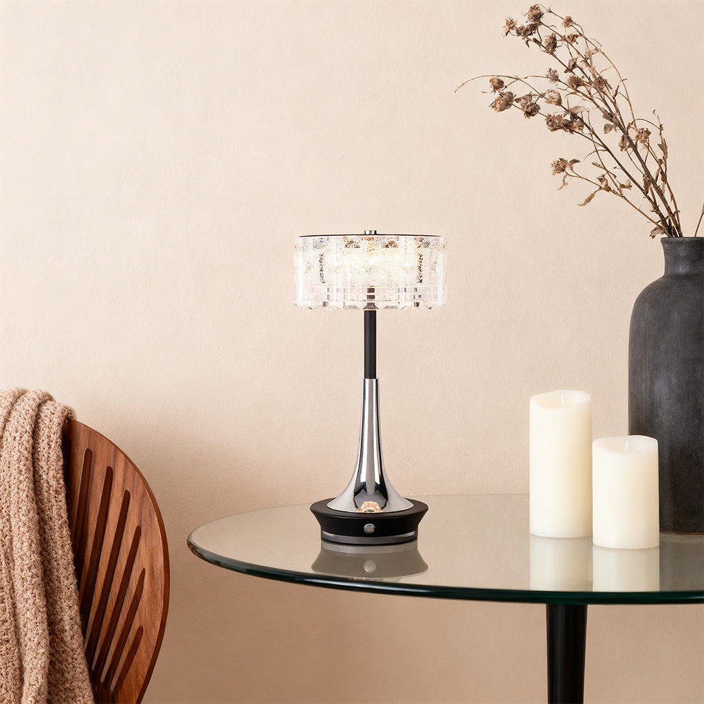 Portable Cordless Mushroom LED Table Lamp in Warm White for Modern Decor