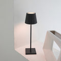 Contemporary Silver Metal Rechargeable Touch Cordless Table Lamp for Living Room