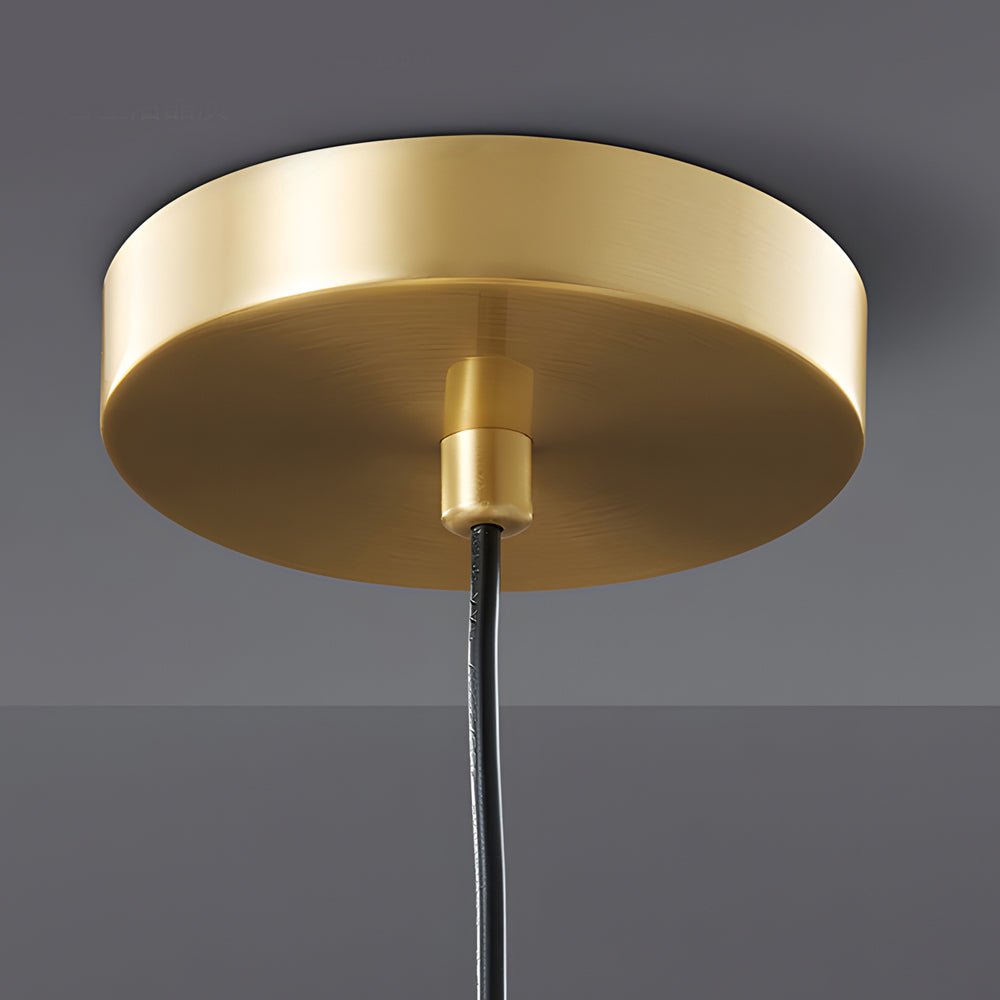 Modern Brass Flared LED Pendant Light Fixture for Dining Room Decor