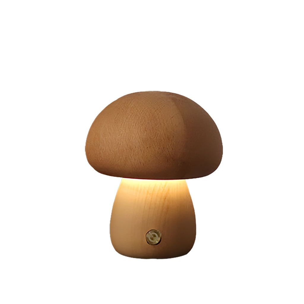 Elegant White Mushroom LED Table Lamp for Bedroom or Living Room Decor