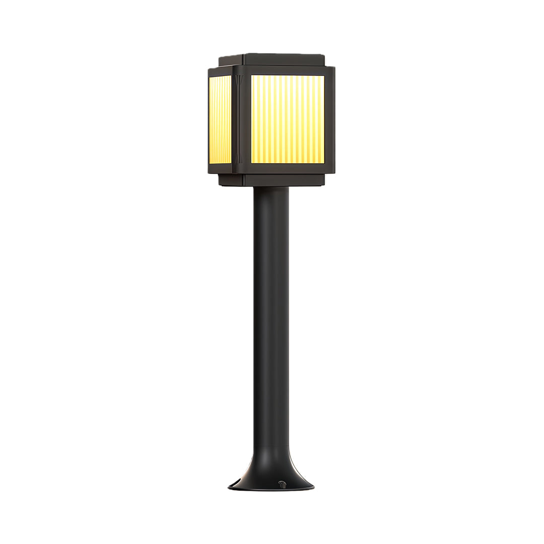 Modern Black Solar Pathway Lights - Stylish Garden Stake Fixtures