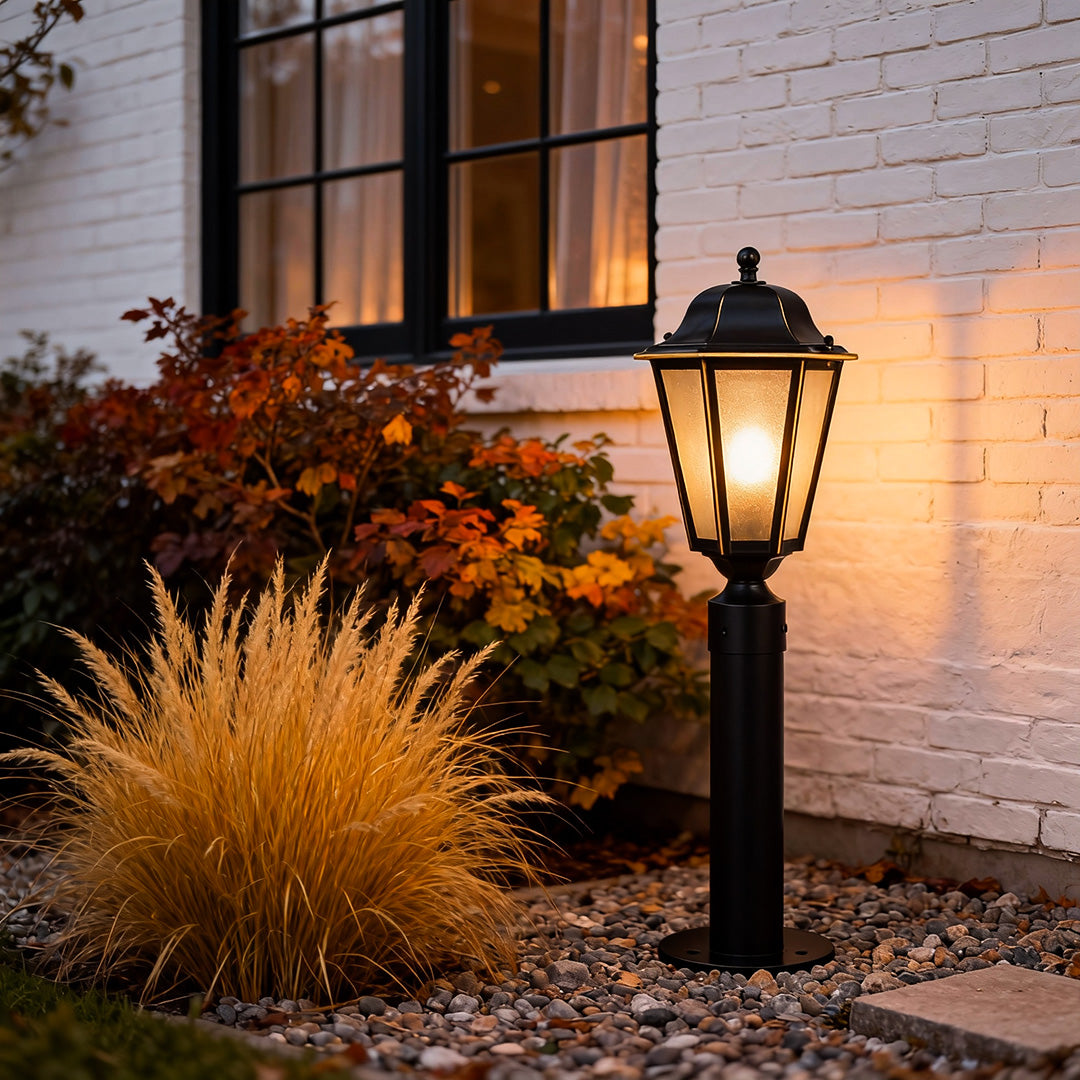 European-Style LED Waterproof Outdoor Pathway Lights in Sleek Black