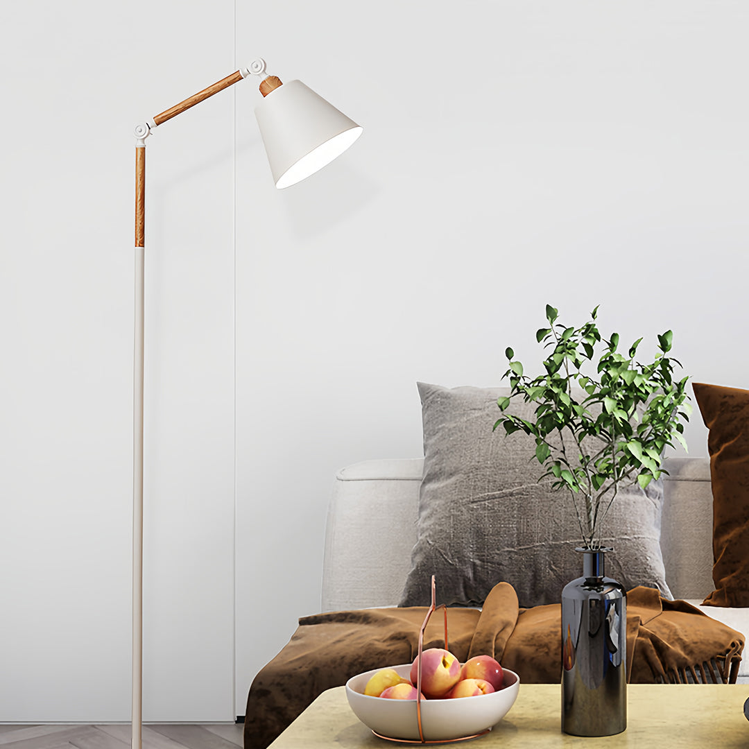 Contemporary Adjustable Metallic Floor Lamp for Living Room Bedroom