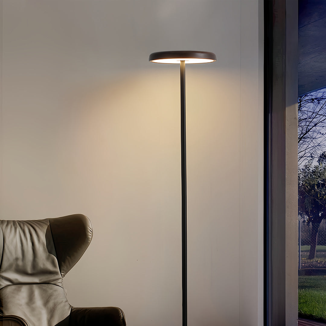 Sleek White Minimalist LED Dimmable Floor Lamp for Living Room Decor