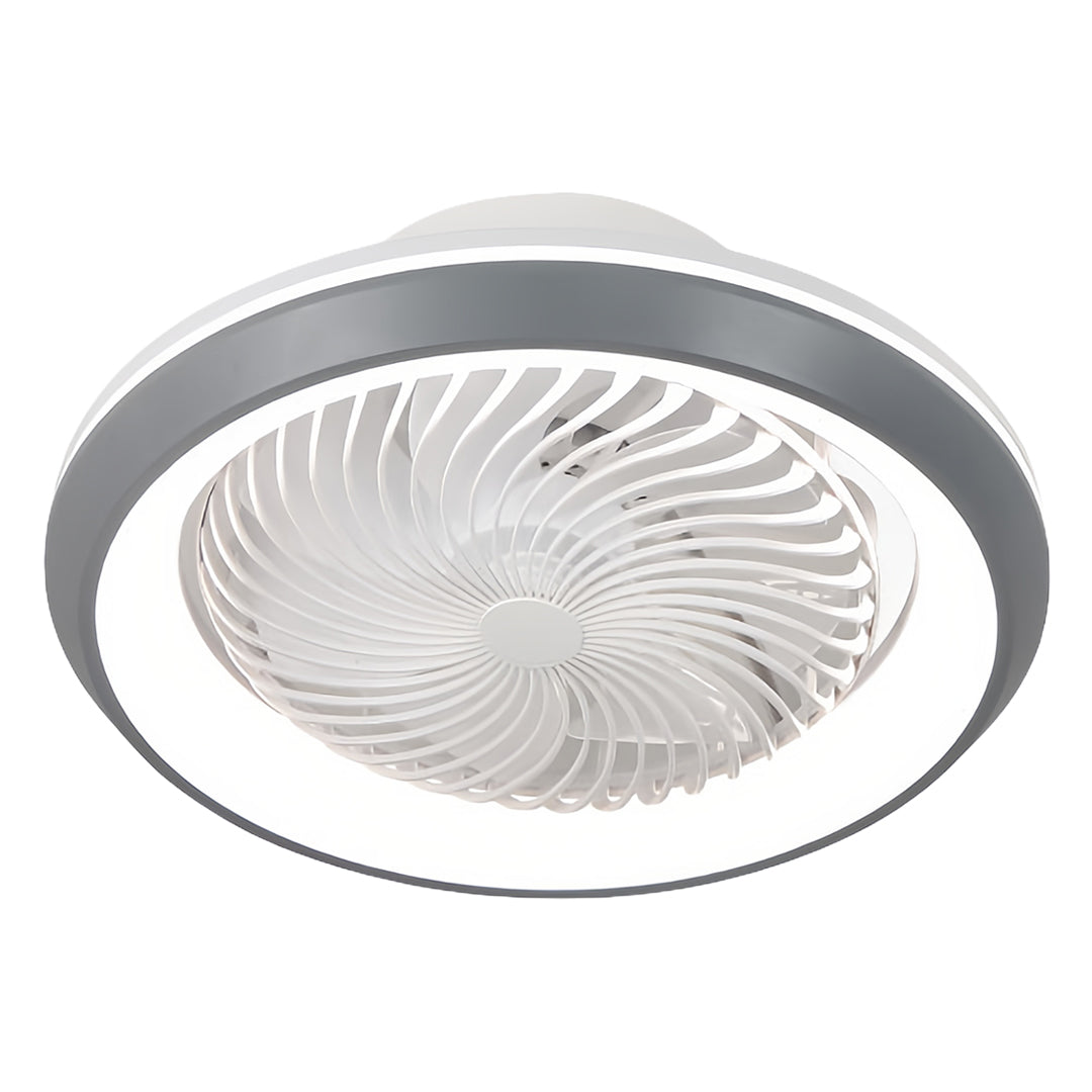 Sleek Modern White LED Ceiling Fan with Remote & Dimmable Lights for Living Room
