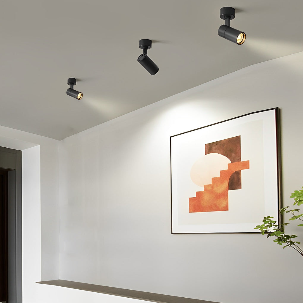 Modern White Adjustable Surface-Mounted Spot Light for Living Room