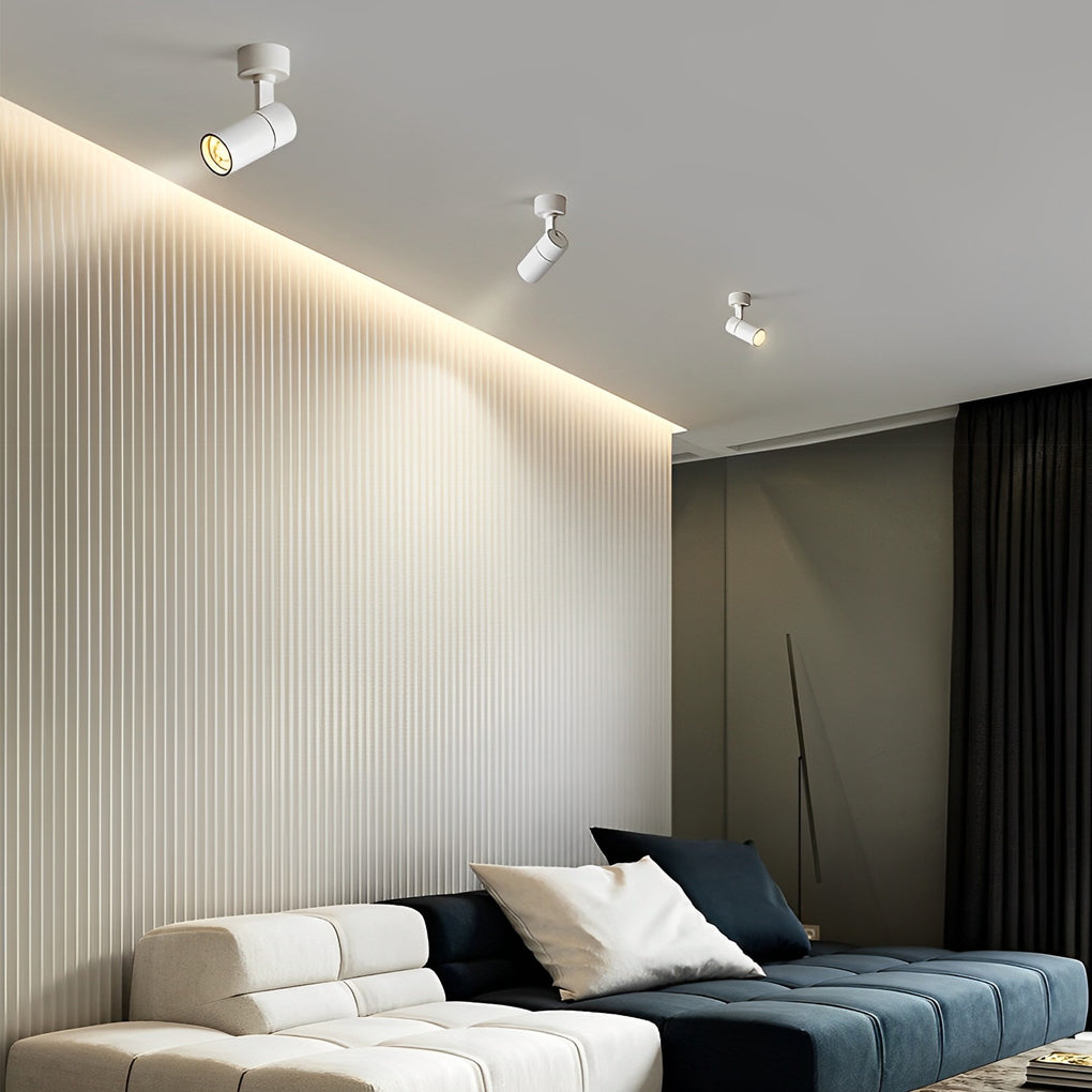 Modern White Adjustable Surface-Mounted Spot Light for Living Room