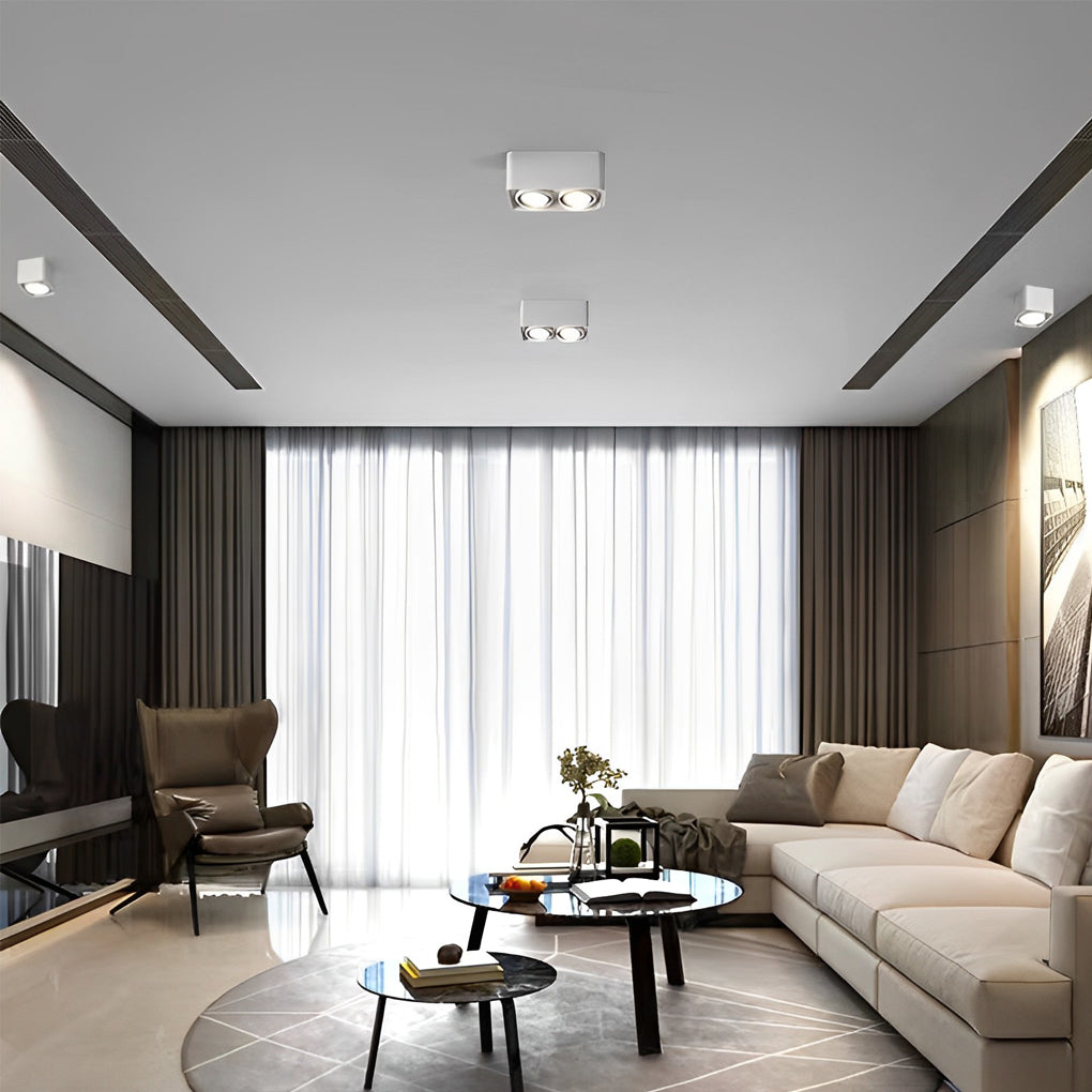 Square Surface Mounted LED Ceiling Light Fixture for Modern Interiors