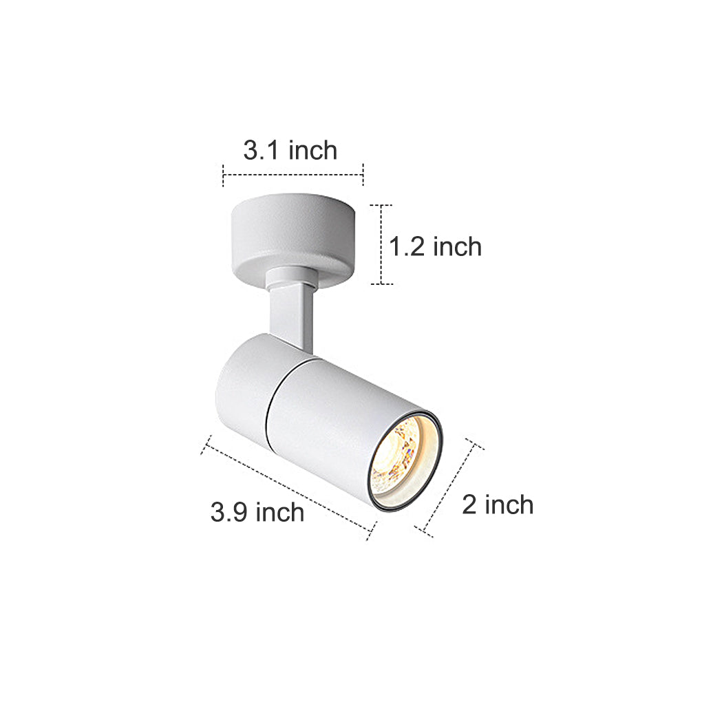 Modern White Adjustable Surface-Mounted Spot Light for Living Room