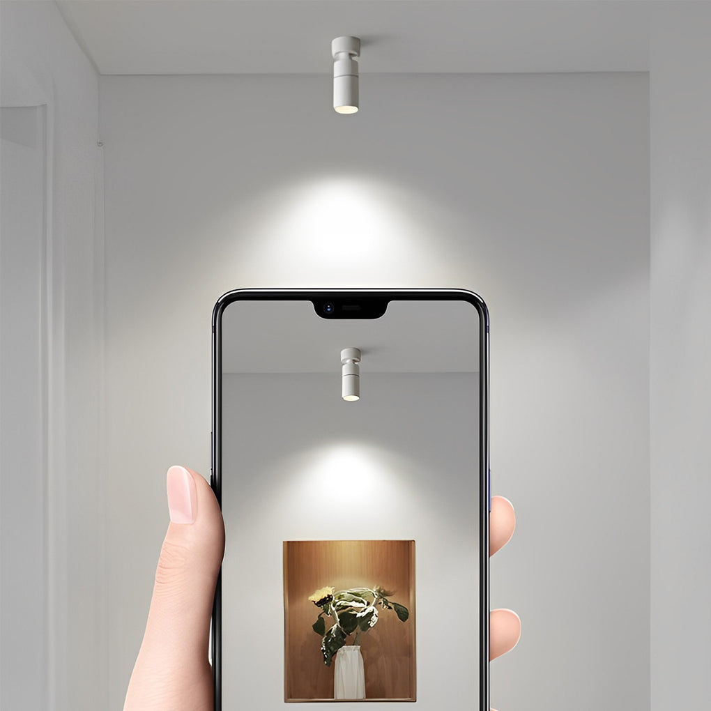 Modern White Adjustable Surface-Mounted Spot Light for Living Room
